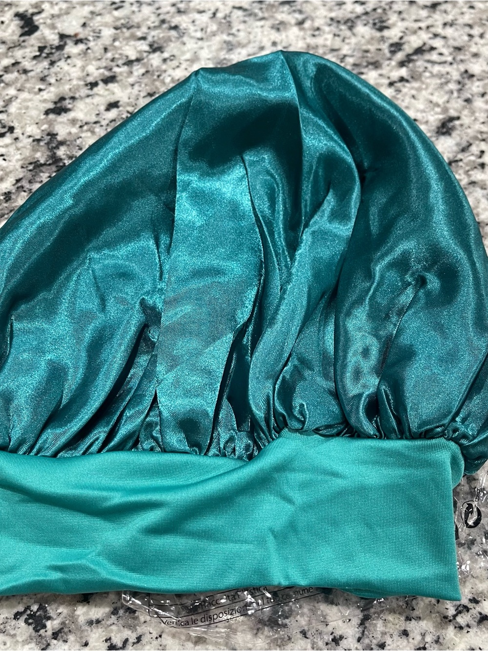 Satin Sleep Bonnet  - Emerald Green - Picture 4 of 8